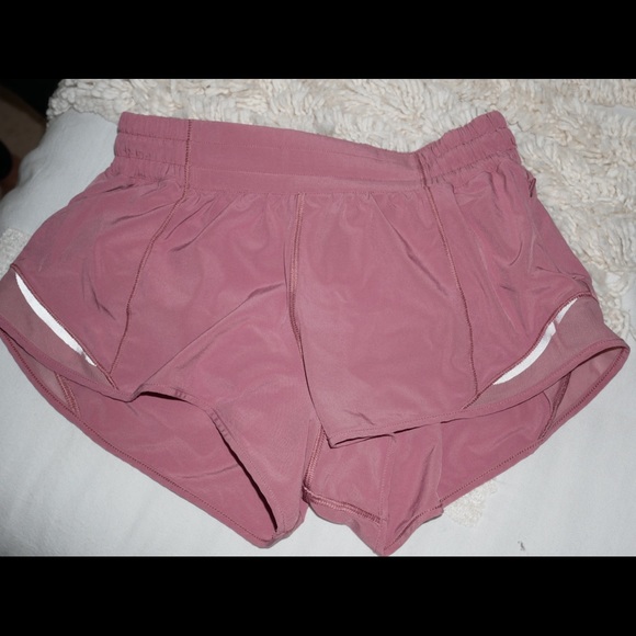 lululemon pink taupe shorts